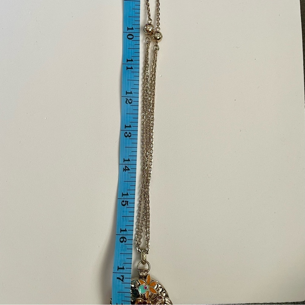 Lyell NYC Floral Medallion Necklace in Gold and Silver - Picture 9 of 9